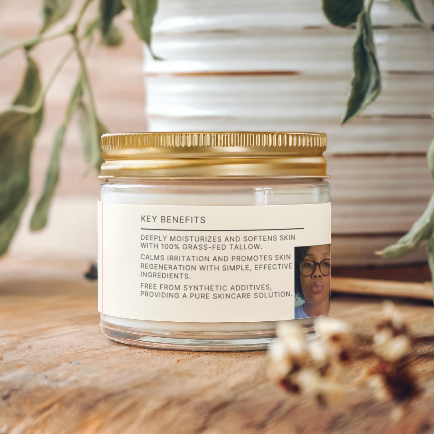 Whipped Grass-Fed Tallow Balm with Vanilla Bean